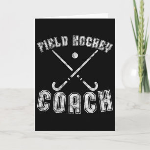 Tarjeta Regalos de Entrenador de Hockey sobre Césped Distr