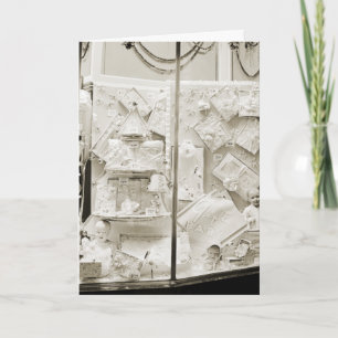 Tarjeta Regalos de época para la ventana de escaparate de 