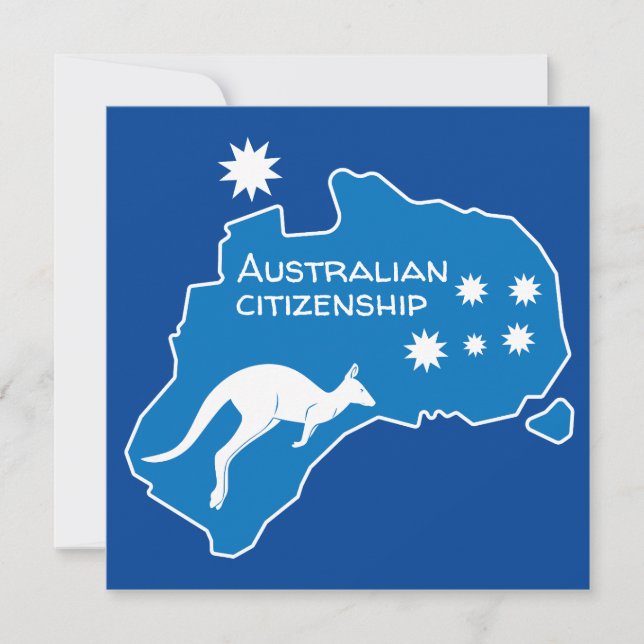 Tarjeta Regalos de Fiesta de ciudadanía australiano (Anverso)