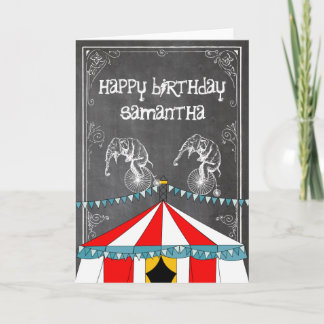 Tarjeta Regalos de Fiestas de circo