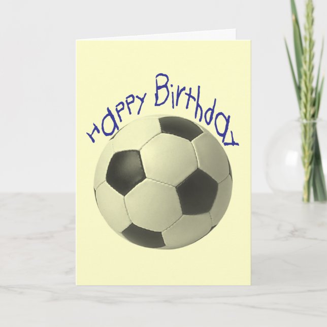 Tarjeta Regalos de fútbol de cumpleaños (Anverso)