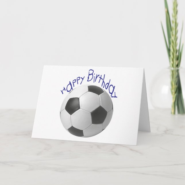 Tarjeta Regalos de fútbol de cumpleaños felices (Anverso)