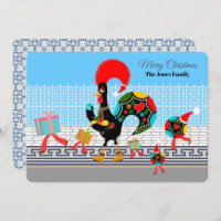 Regalos de gallos portugueses y desfile de balbuce