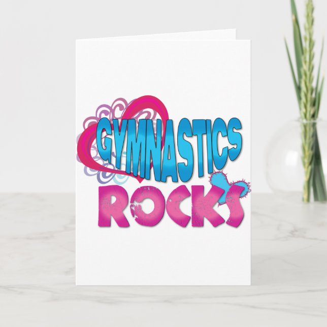 Tarjeta Regalos de gimnasia Rocks (Anverso)