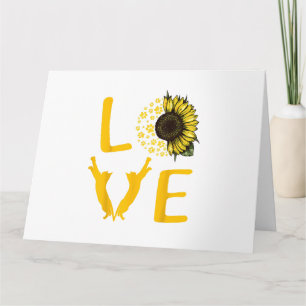 Tarjeta Regalos De Girasol De Gato Para Gato Amante De La 