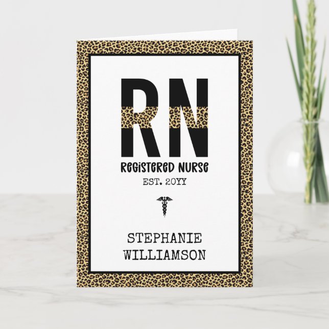 Tarjeta Regalos de graduación de enfermeras de RN registra (Anverso)
