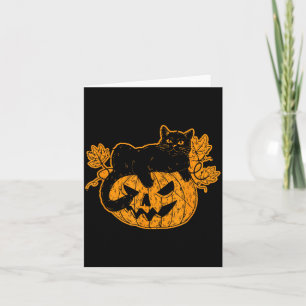 Tarjeta Regalos de Halloween de Gato Negro Divertidos y Es