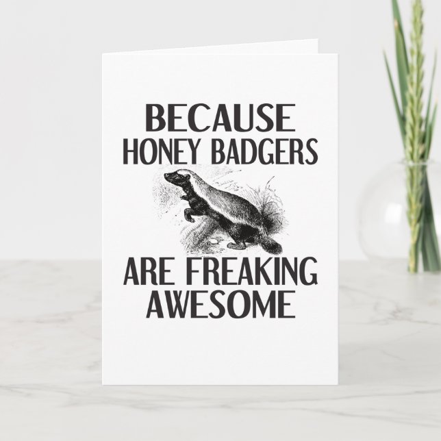 Tarjeta Regalos de Honey Badger Animal Honey Badger (Anverso)
