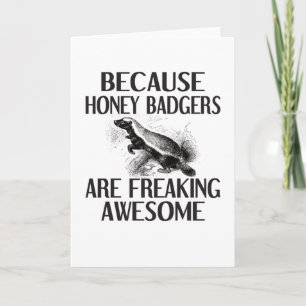 Tarjeta Regalos de Honey Badger Animal Honey Badger