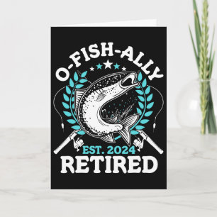 Tarjeta Regalos de jubilación de pesca retirados oficialme