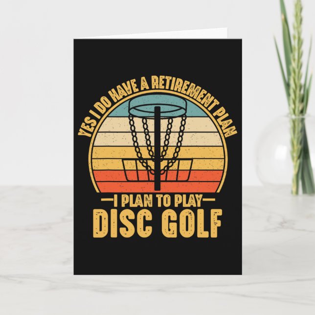 Tarjeta Regalos de jubilación para jugadores de disco golf (Anverso)