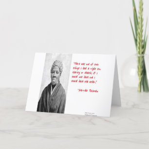 Tarjeta Regalos de la cita de Harriet Tubman "Libertad o M