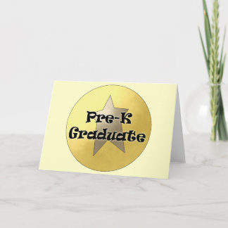 Tarjeta Regalos de la graduación de Pre-K