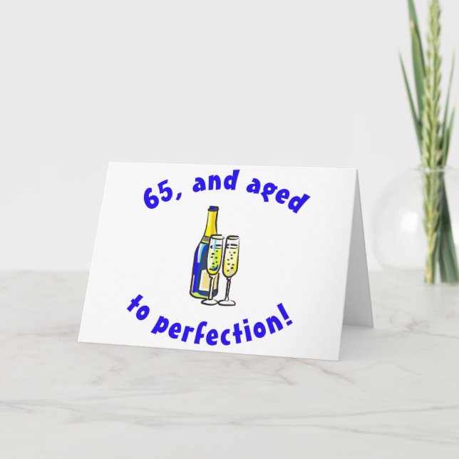 Tarjeta Regalos de la mordaza de cumpleaños 65 (Anverso)