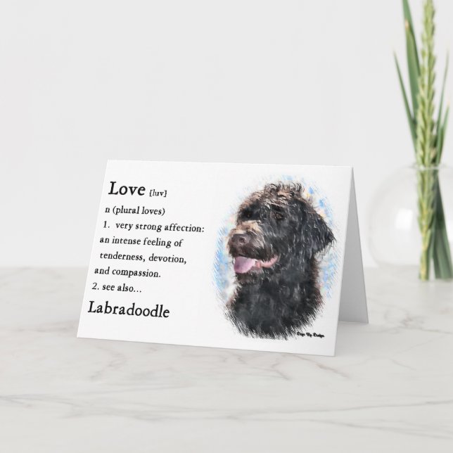 Tarjeta Regalos de Labradoodle (Anverso)