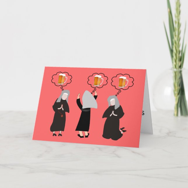 Tarjeta Regalos de monjas católicas~~Divertido (Anverso)