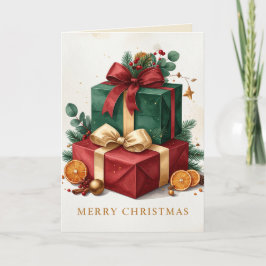 Tarjeta Regalos de Navidad de Lujo Feliz Navidad Fiesta