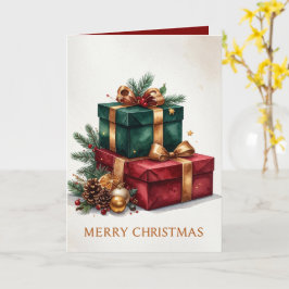Tarjeta Regalos de Navidad de Lujo Feliz Navidad Fiesta