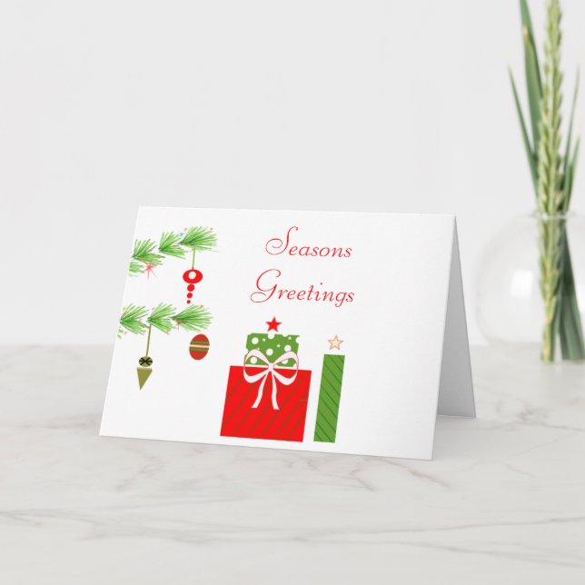 Tarjeta Regalos de navidades bajo la carta de los Navidade (Anverso)