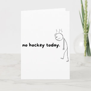 Tarjeta Regalos de No Hockey Hoy Para Amantes del Hockey P