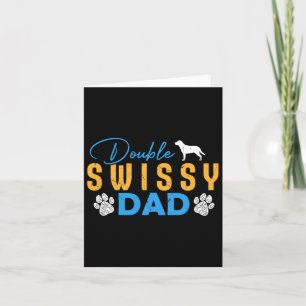 Tarjeta Regalos de papá perro suizo doble divertidos amant