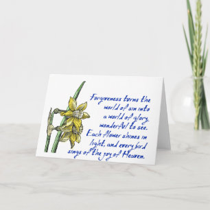 Tarjeta Regalos de perdón plegados notecard