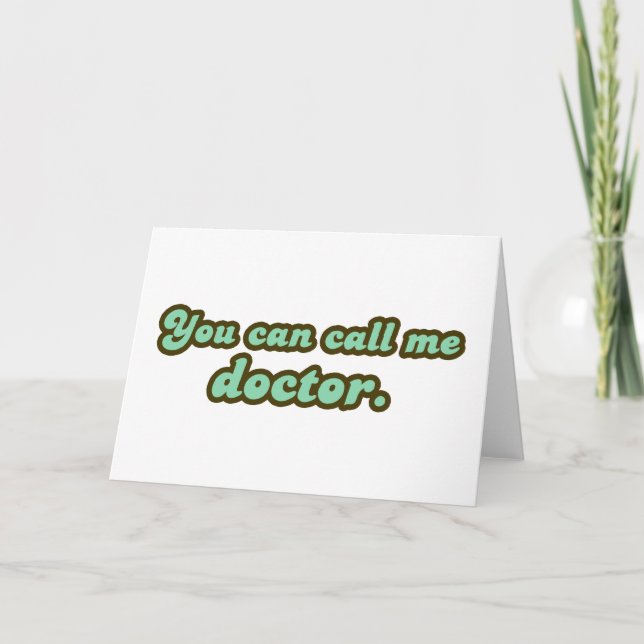 Tarjeta Regalos de posgrado para doctorado y educación med (Anverso)