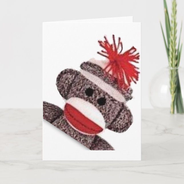 Tarjeta Regalos de productos de mercadería Sock Monkey (Anverso)