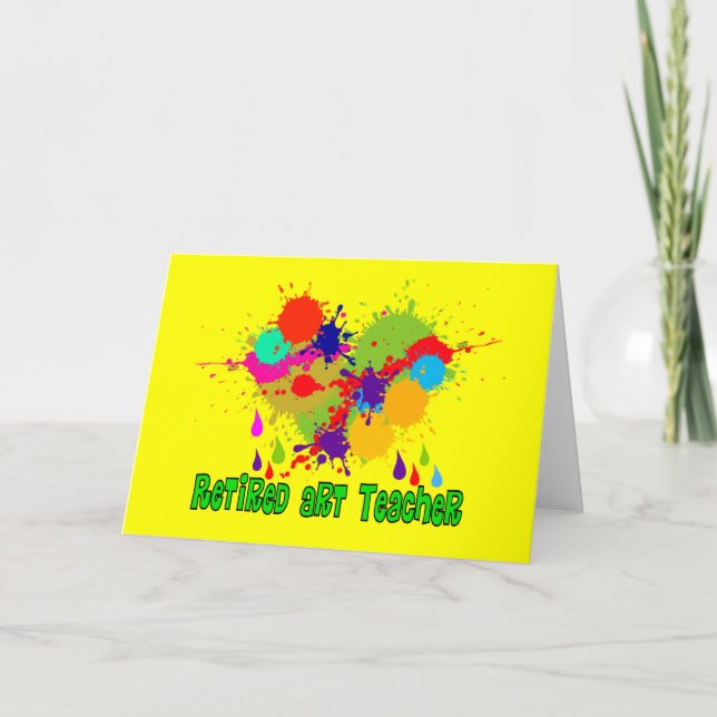 Tarjeta Regalos de profesores de arte retirados (Anverso)