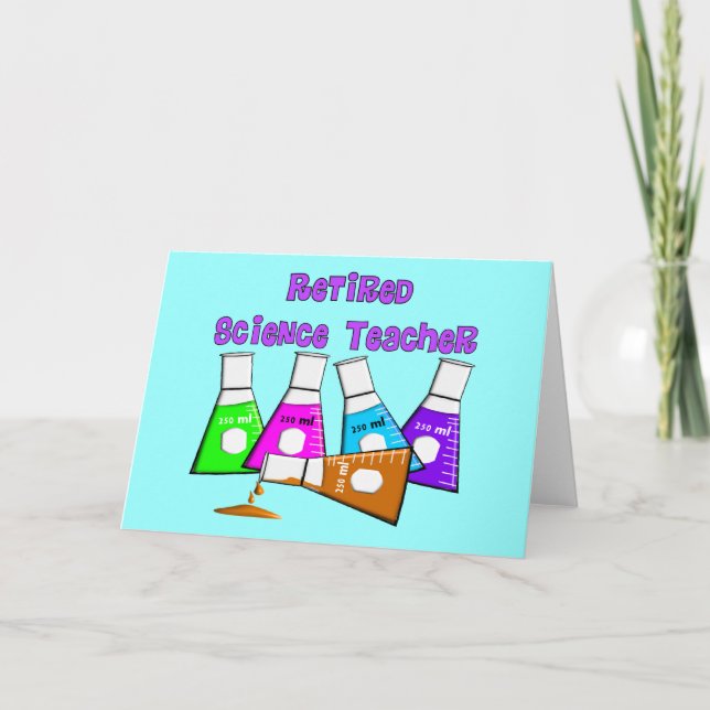 Tarjeta Regalos de profesores de ciencias retirados (Anverso)