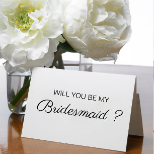 Tarjeta Regalos de Propuesta de Boda ¿Serás Mi Dama de Hon