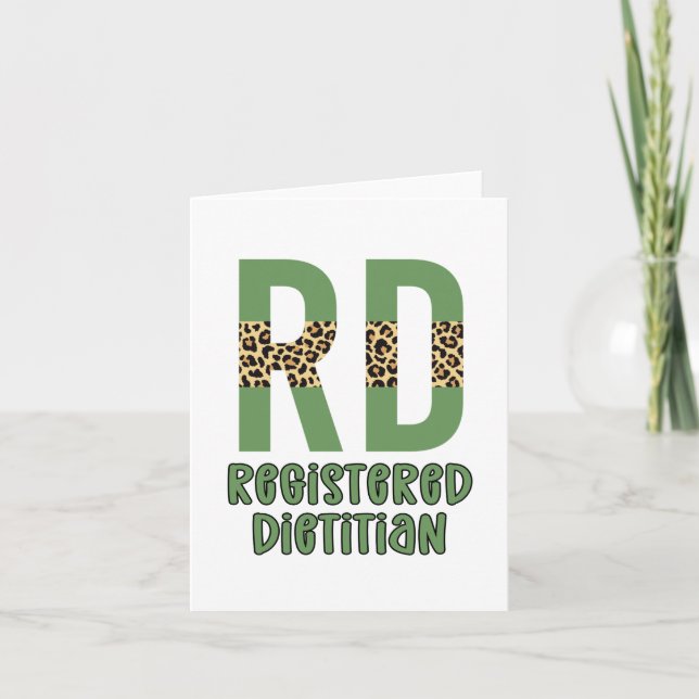 Tarjeta Regalos de RD por la huella de la dietista registr (Anverso)