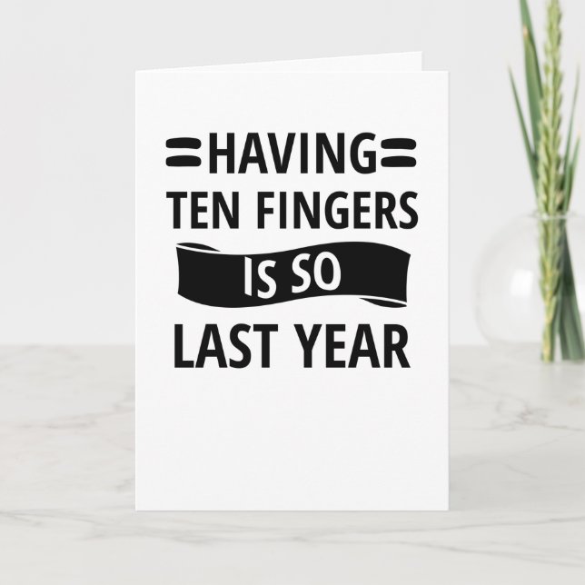 Tarjeta Regalos de Recuperación de Dedos Amputados (Anverso)