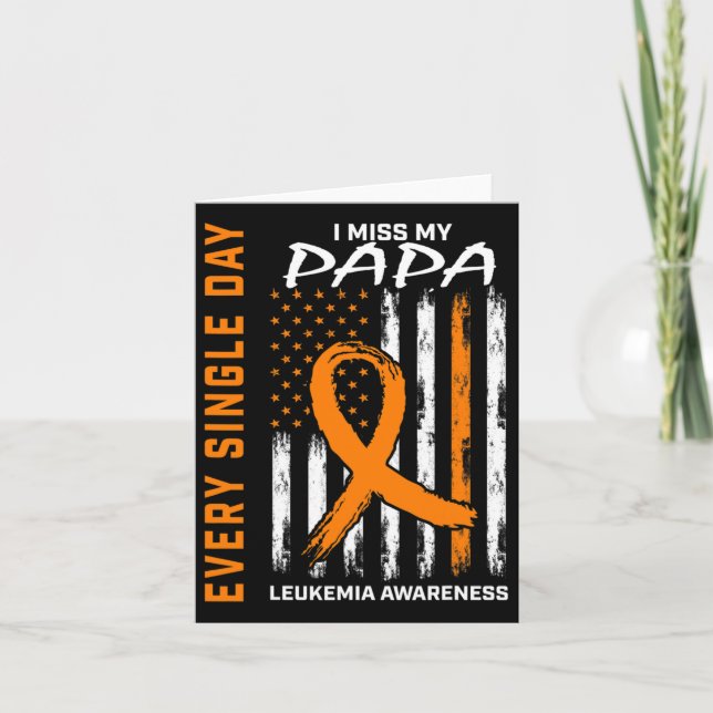 Tarjeta Regalos de simpatía pérdida de papá naranja Concie (Anverso)