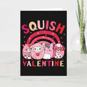 Tarjeta Regalos de Squish Valentine Squad Lindos Para Niño