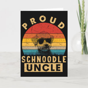 Tarjeta Regalos de tío orgulloso Schnoodle Amantes de perr