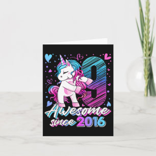 Tarjeta Regalos De Unicornio De 9 Años Para Chicas Noveno