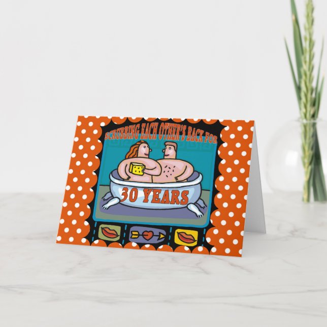 Tarjeta Regalos del 30º Aniversario de Boda (Anverso)