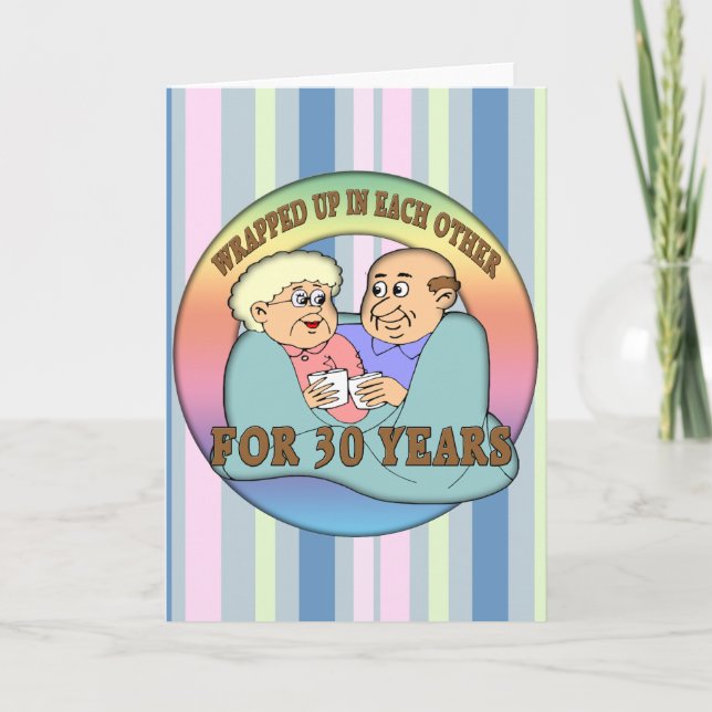 Tarjeta Regalos del 30° aniversario del Boda (Anverso)