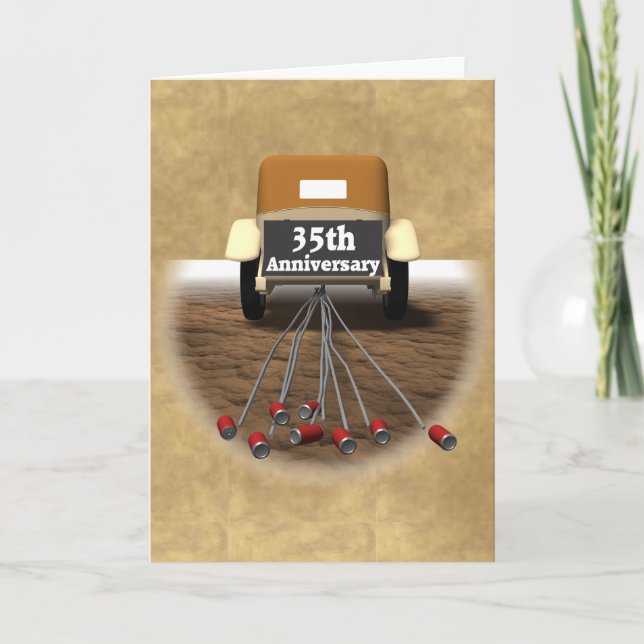 Tarjeta Regalos del 35° aniversario de los Bodas (Anverso)