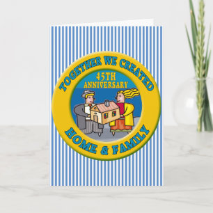 Tarjeta Regalos del 45° aniversario de los Bodas