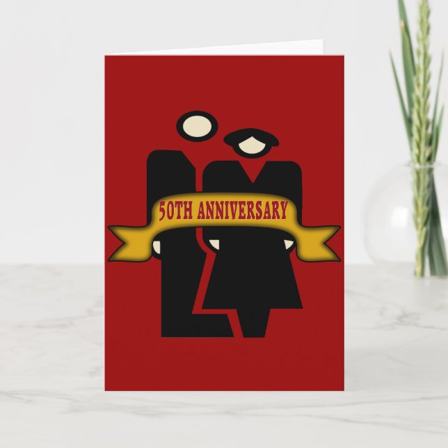 Tarjeta Regalos del 50° aniversario del Boda (Anverso)