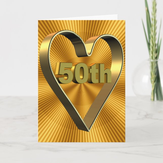 Tarjeta Regalos del 50° aniversario del Boda (Anverso)
