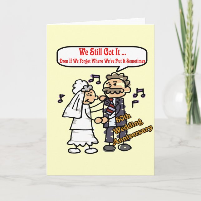Tarjeta Regalos del 50° aniversario del Boda (Anverso)
