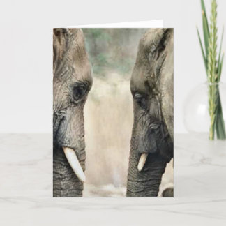 Tarjeta Regalos del arte de los amantes del elefante