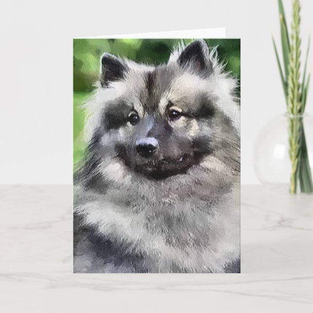 Tarjeta Regalos del arte del Keeshond (Anverso)