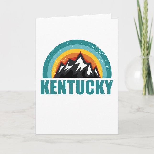 Tarjeta Regalos del atardecer retro de Kentucky Estados am (Anverso)