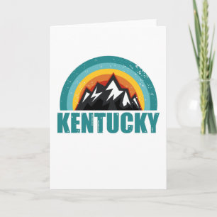 Tarjeta Regalos del atardecer retro de Kentucky Estados am