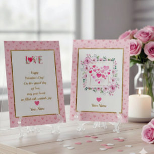 Tarjeta Regalos del Día de San Valentín de Corazones Flora