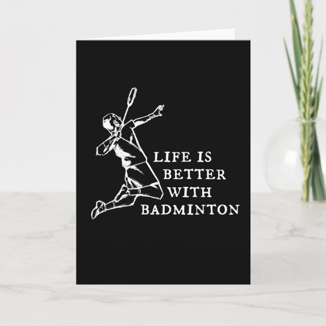 Tarjeta Regalos del jugador Badminton (Anverso)